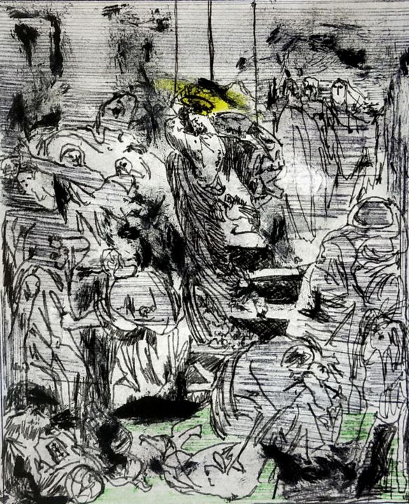 "On sacrilegioun : t…" başlıklı Tablo Alexander Branca tarafından, Orijinal sanat, Mürekkep