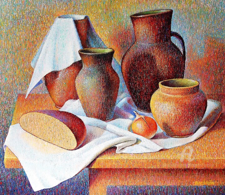Картина под названием "Хлеб" - Alexander Breskin, Подлинное произведение искусства, Масло Установлен на Деревянная рама для…