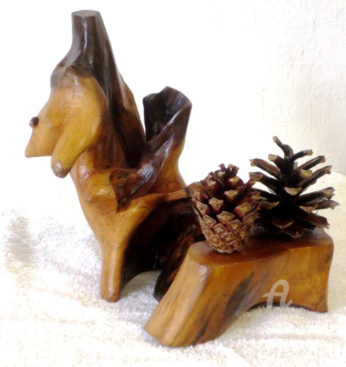 Sculpture titled "Лесная аллюзия" by Alexander Breskin, Original Artwork, Wood