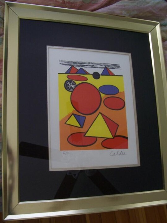 Картина под названием "La Petite Pyramids…" - Alexander Calder, Подлинное произведение искусства