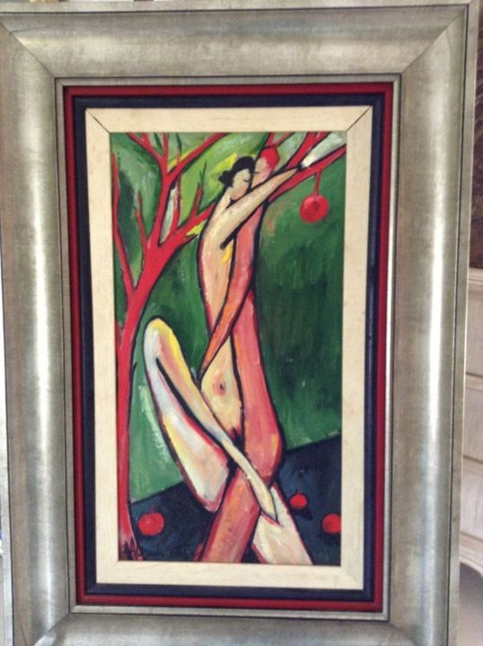 Malerei mit dem Titel "Adam and Eve" von Alexander Cooper, Original-Kunstwerk, Öl