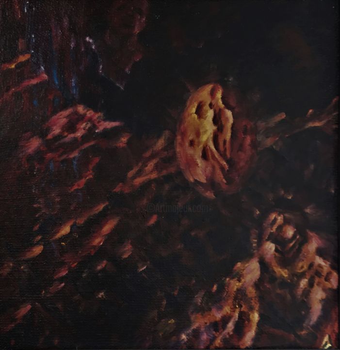 Painting titled "Отторжение" by Aleksandr Dikun, Original Artwork, Oil