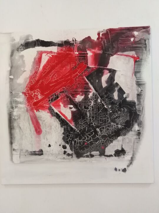 Peinture intitulée "Red" par Alexander Leban, Œuvre d'art originale, Acrylique