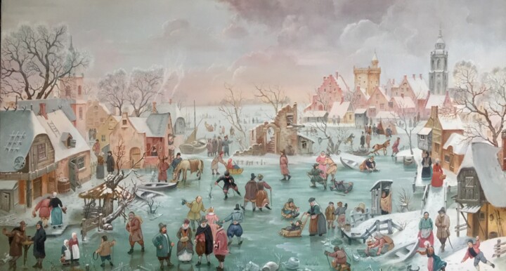 Картина под названием "Зима" - Александр Михальчук, Подлинное произведение искусства, Масло
