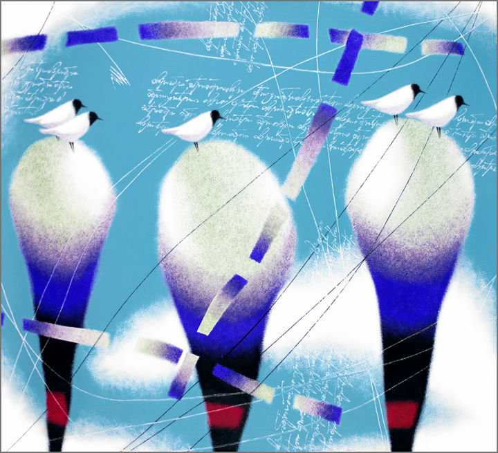 Peinture intitulée "Heavenly dessert" par Alexander Oligerov, Œuvre d'art originale, Acrylique