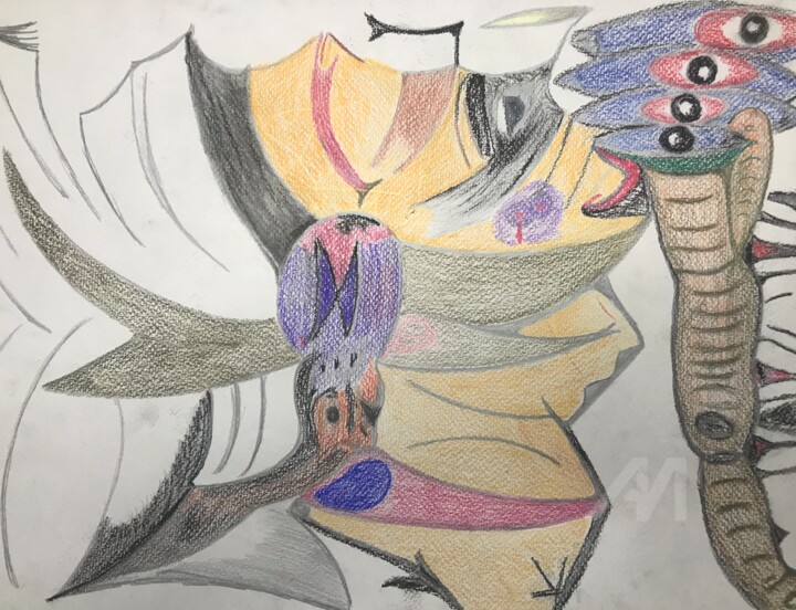 Drawing titled "Cobra bite" by Alexander Puhir, Original Artwork, Pencil