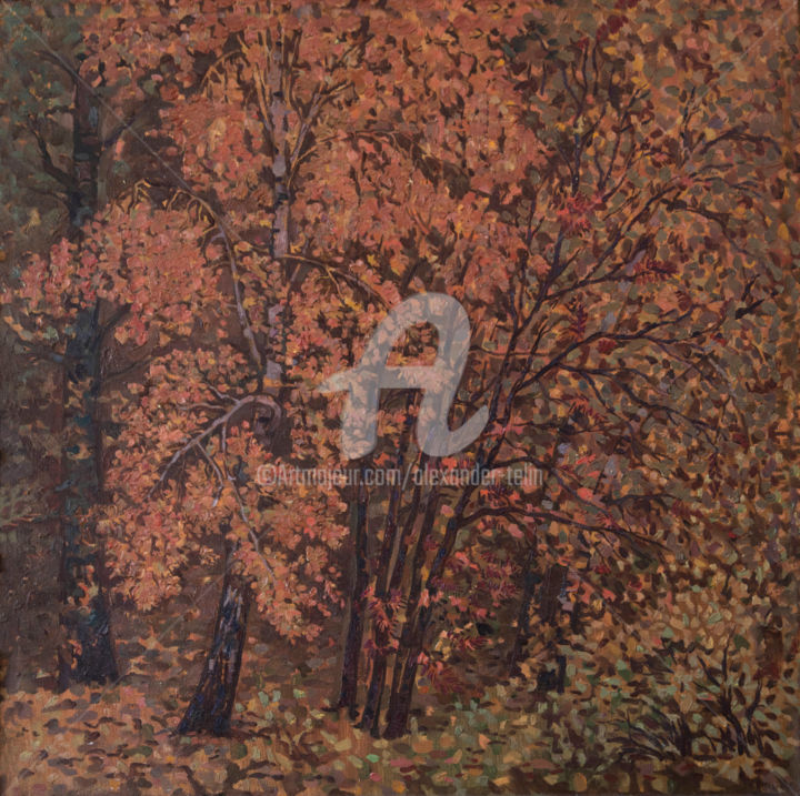 Painting titled "Autumn" by Alexander Telin, Original Artwork