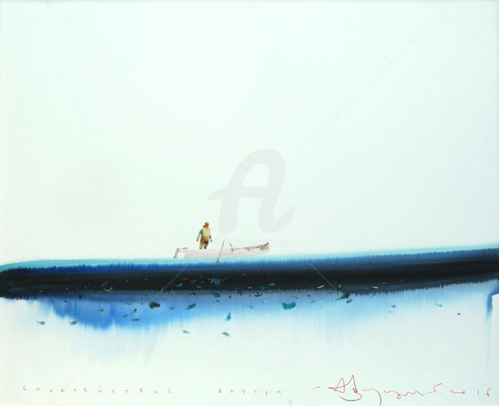 Peinture intitulée "Спокойствие внутри" par Alexander Votsmush, Œuvre d'art originale, Aquarelle