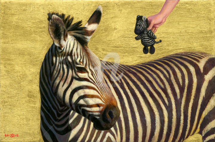 Photographie intitulée "The Zebra" par Alexander Zakharov, Œuvre d'art originale