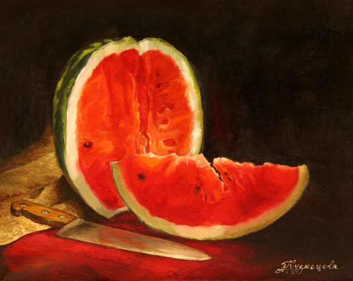 Pittura intitolato "#Watermelon" da Alexander Trust, Opera d'arte originale, Olio