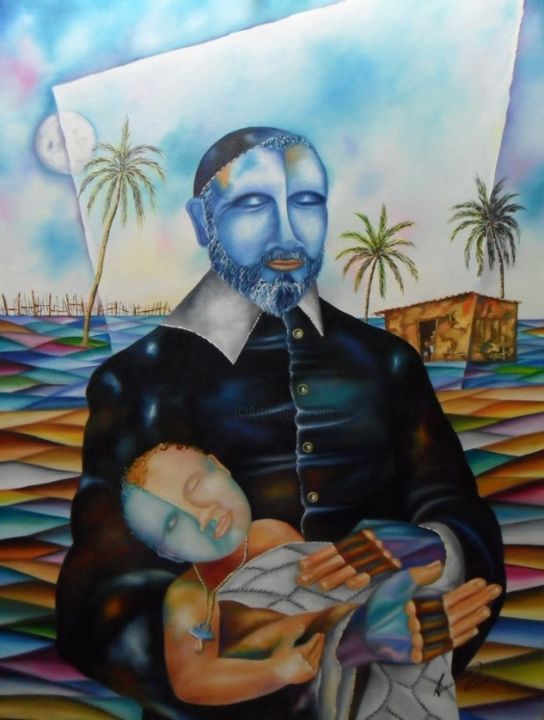 Painting titled "São Vicente de Paul…" by Alexander Pacheco, Original Artwork