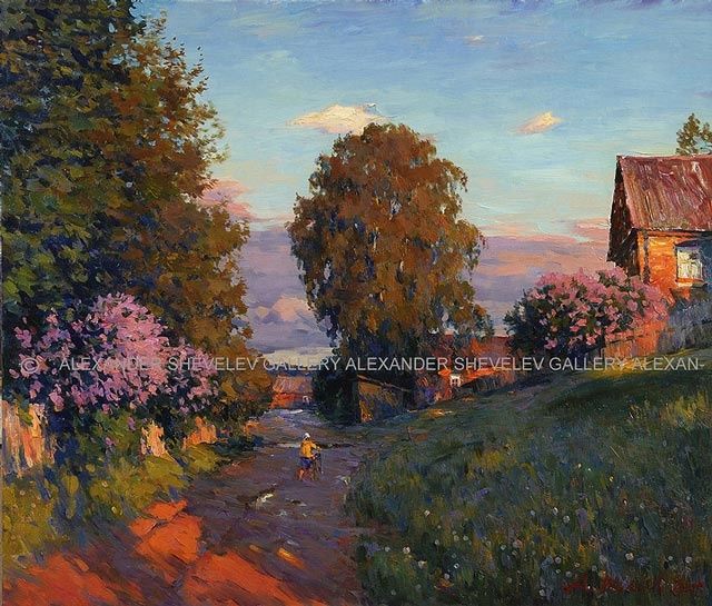 Картина под названием "Вечер.Начало лета.Х…" - Aleksandr Shevelev, Подлинное произведение искусства, Масло