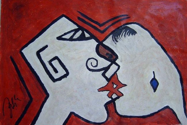 Ägyptisches Paar - Painting ©2012 by Alexander Zalik -