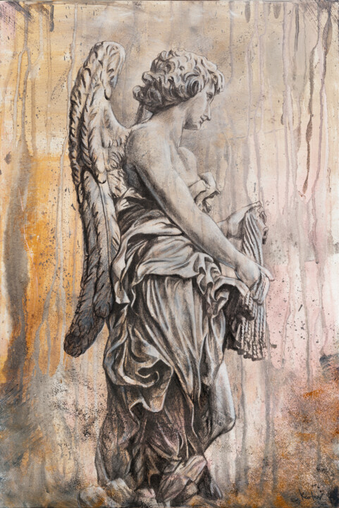 Рисунок под названием "Drawing of Angel Sc…" - Alexandr Karpov, Подлинное произведение искусства, Графит