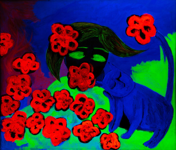 Painting titled "Dreamer" by Alexandra Berliner, Original Art, Acrylic