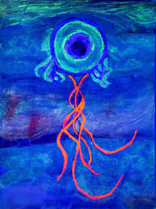 Schilderij getiteld "The Eye" door Alexandra Berliner, Origineel Kunstwerk, Acryl