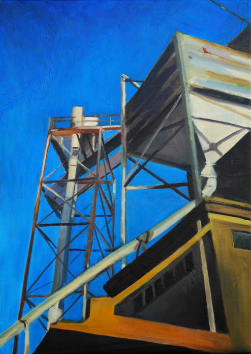 Ζωγραφική με τίτλο "Silo Artins #3" από Alexandra Chauchereau, Αυθεντικά έργα τέχνης, Λάδι