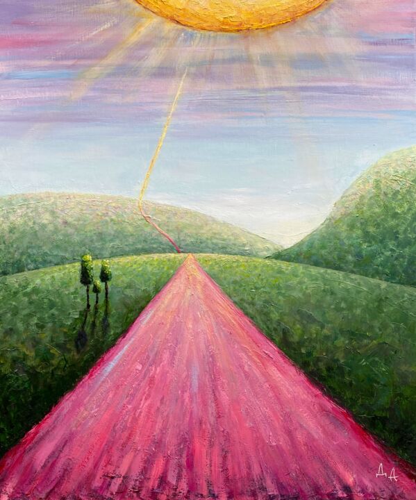 Peinture intitulée "Wandering" par Alexandra Da, Œuvre d'art originale, Huile