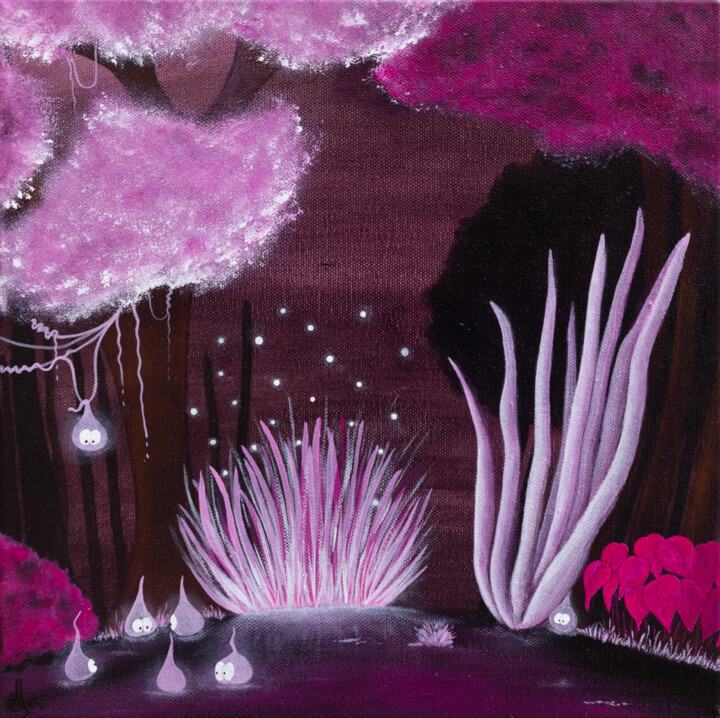 Peinture intitulée "Un rêve en rose" par Alexandra Danière (Le Monde d'Alex), Œuvre d'art originale, Acrylique Monté sur Châ…
