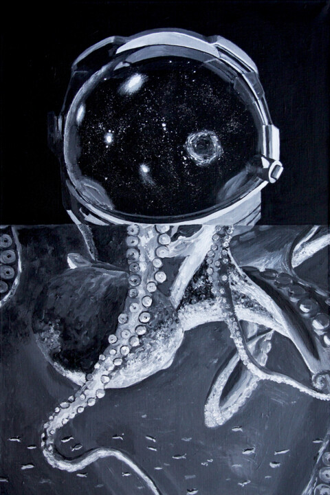 Картина под названием "Alien" - Alexandra Fedorova, Подлинное произведение искусства, Акрил