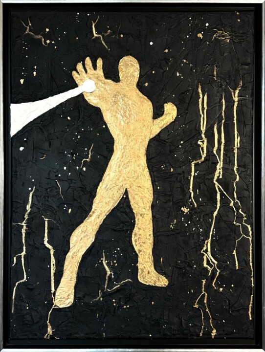 Pittura intitolato "IronMan" da Alexandra Galavtine, Opera d'arte originale, Acrilico Montato su Telaio per barella in legno