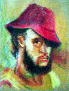 Painting titled "portret" by Alexandra Hagianu, Original Artwork