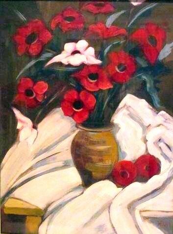 Pittura intitolato "Flori" da Alexandra Hagianu, Opera d'arte originale
