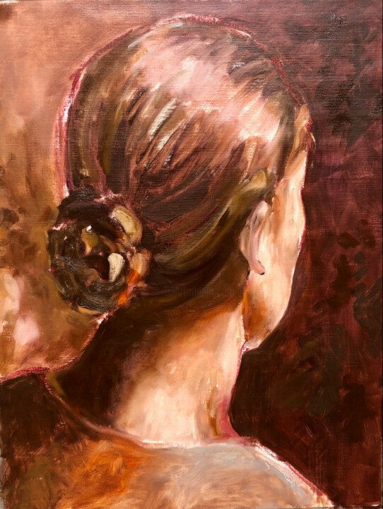 Painting titled "Look into the Darkn…" by Alexandra Jagoda, Original Artwork, Oil