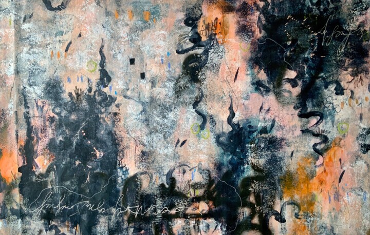 Schilderij getiteld "There are no straig…" door Alexandra Jagoda, Origineel Kunstwerk, Acryl