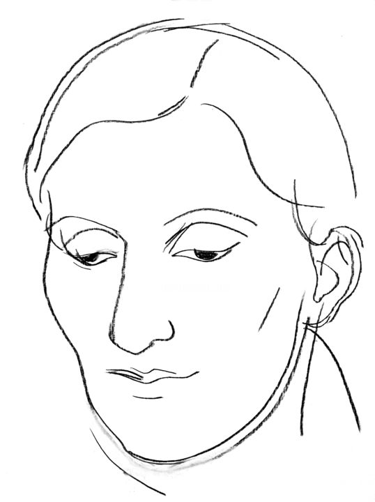 Disegno intitolato "Helen" da Alexandra Mertens, Opera d'arte originale, Matita