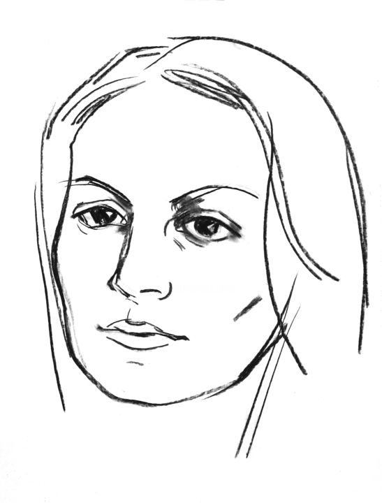 Disegno intitolato "Portrait of a Girl" da Alexandra Mertens, Opera d'arte originale, Matita