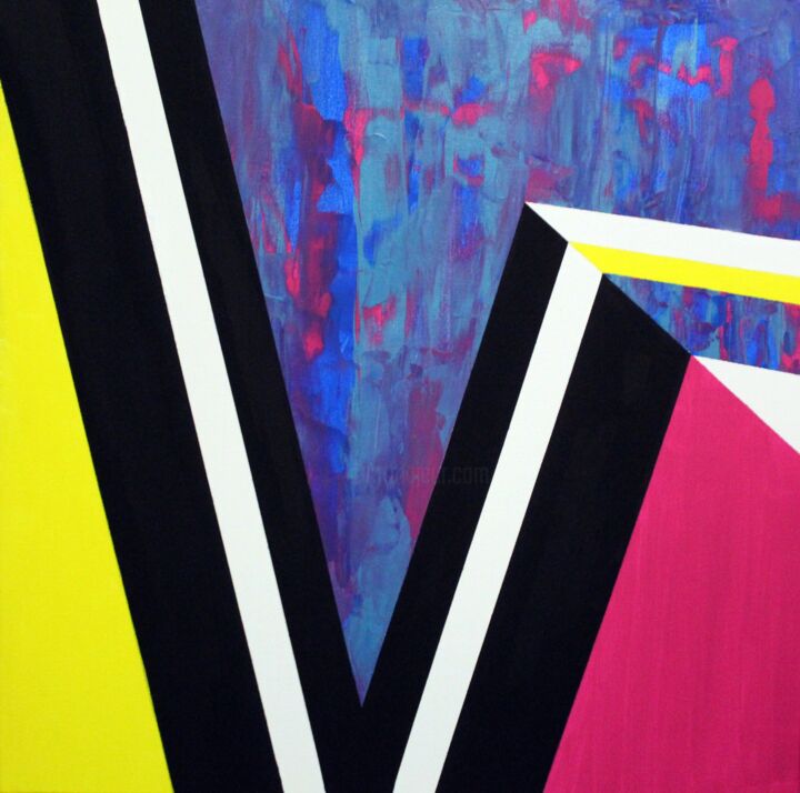 Painting titled "Bang! (no.1)" by Alexandra Mikáczó, Original Art, Acrylic