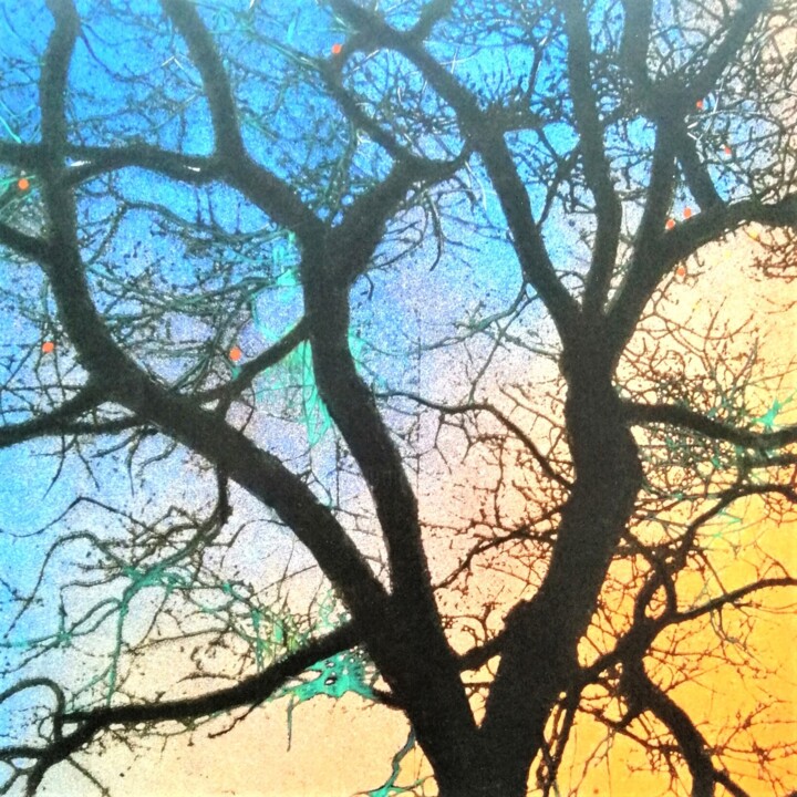 Printmaking titled "Abendstimmung" by Alexandra Oestvold, Original Artwork, Screenprinting