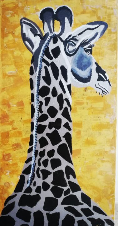 Peinture intitulée "Cameleopard" par Alexandra Persztel, Œuvre d'art originale, Acrylique