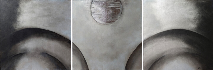 Painting titled "Intuition spirituel…" by Alexandra Pirondeau, Original Artwork, Acrylic Mounted on Wood Stretcher frame