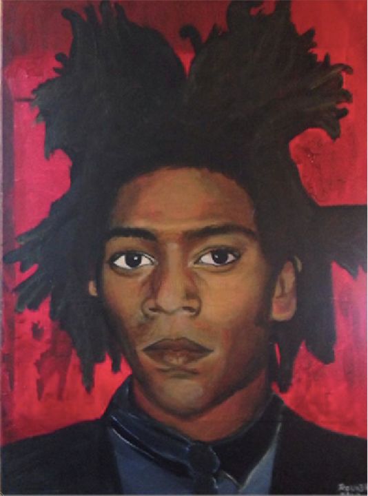 Painting titled "JEAN MICHEL BASQUIAT" by Alexandra Rouger, Original Artwork, Acrylic