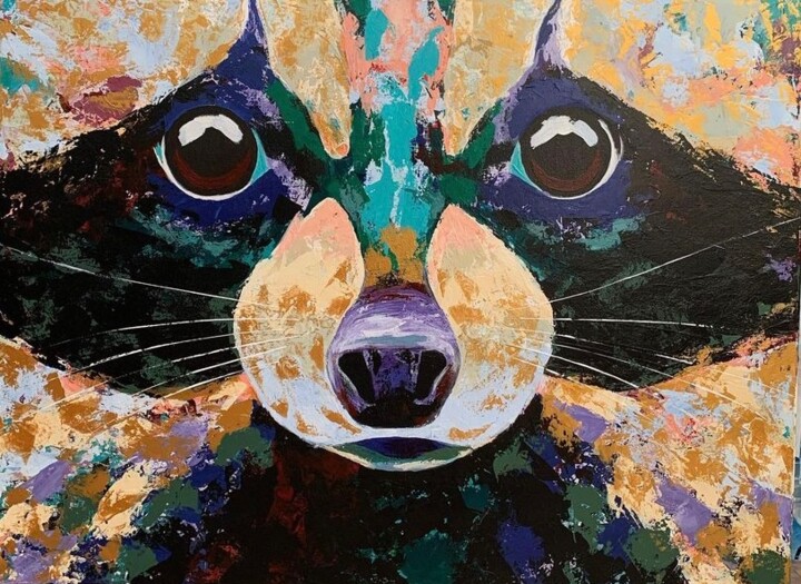 Painting titled "Притяжение" by Alexandra Vladimirovna, Original Artwork, Acrylic