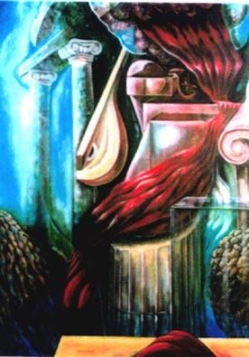 Painting titled "Etre et temps" by Anne Solaire, Original Artwork, Oil