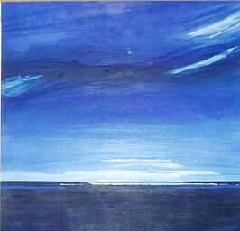 Peinture intitulée "Ocean Skys" par Alexandra Sharrock, Œuvre d'art originale, Huile