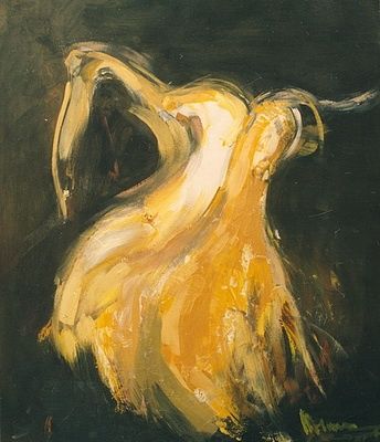 Painting titled "Back of woman" by Matei Vladutescu, Original Artwork