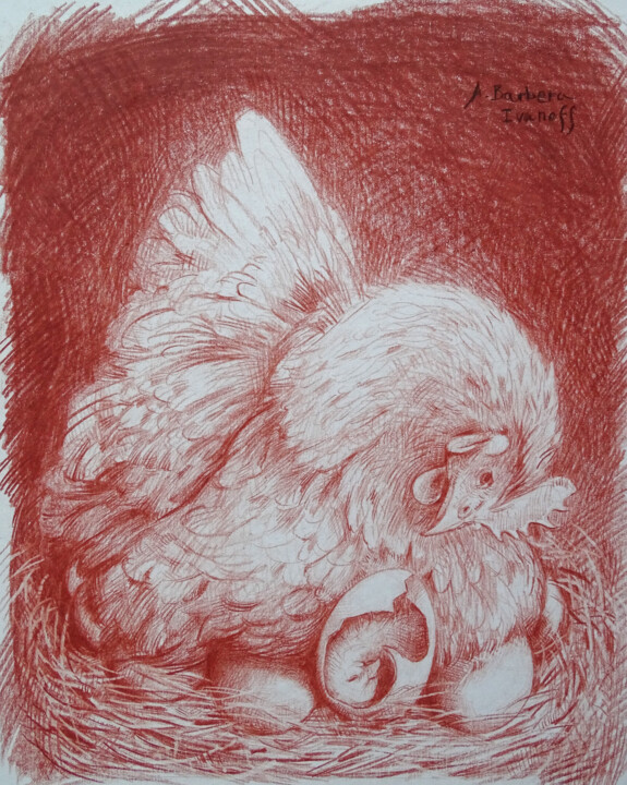 Zeichnungen mit dem Titel "Hommage à Socrate" von Alexandre Barberà-Ivanoff, Original-Kunstwerk, Kreide