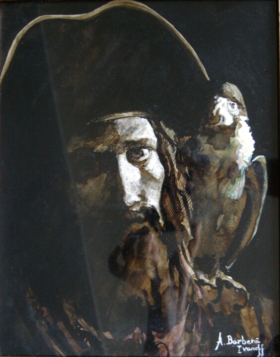 Pintura intitulada "Le confident" por Alexandre Barberà-Ivanoff, Obras de arte originais, Tinta
