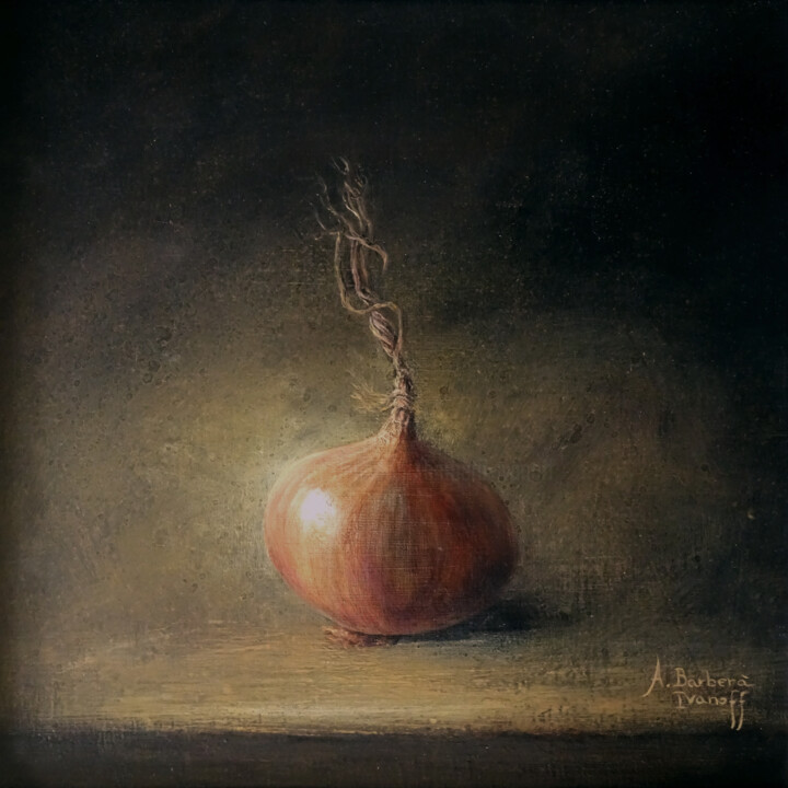 Картина под названием "L'oignon" - Alexandre Barberà-Ivanoff, Подлинное произведение искусства, Масло