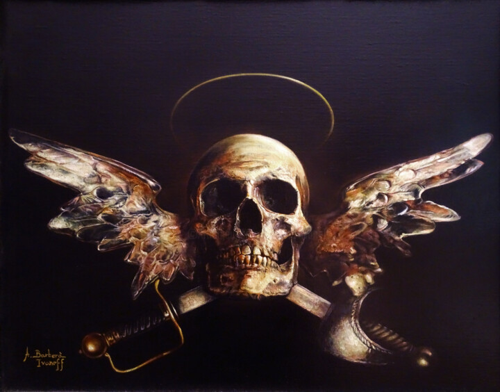 Painting titled "Corsair spirit" by Alexandre Barberà-Ivanoff, Original Artwork, Oil Mounted on Wood Stretcher frame