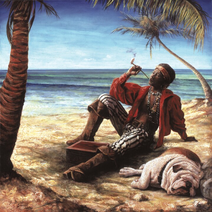 Peinture intitulée "Le Havane" par Alexandre Barberà-Ivanoff, Œuvre d'art originale, Huile Monté sur Châssis en bois