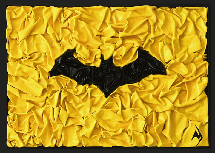 Painting titled "Batman" by Alexandre Descamps, Original Artwork, Acrylic