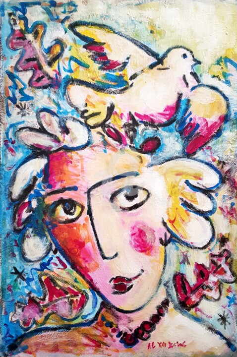 Painting titled "Nicole" by Alexandre Lepage, Original Artwork