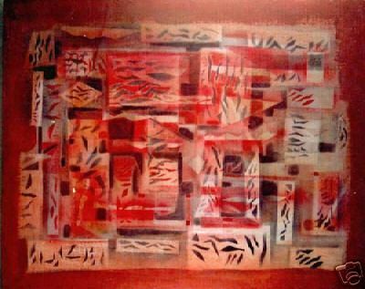 Painting titled "Ecriture" by Alexandre Pons, Original Artwork