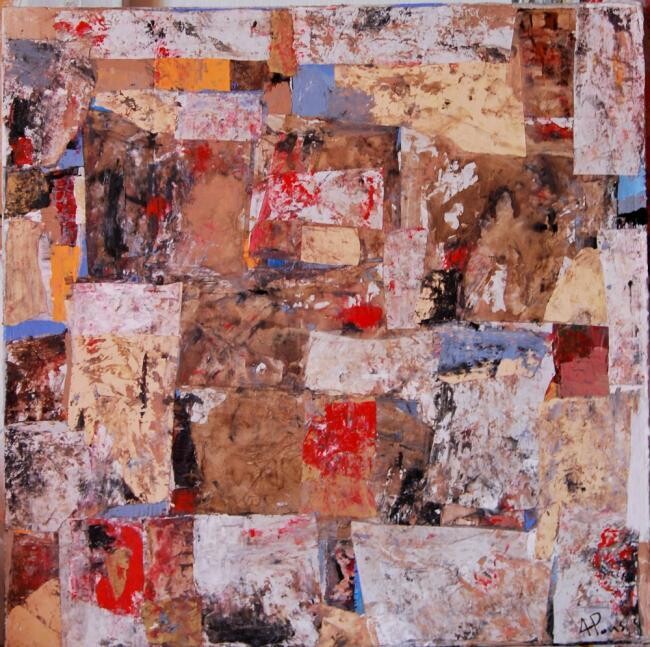 Painting titled "COLLAGE II" by Alexandre Pons, Original Artwork, Oil