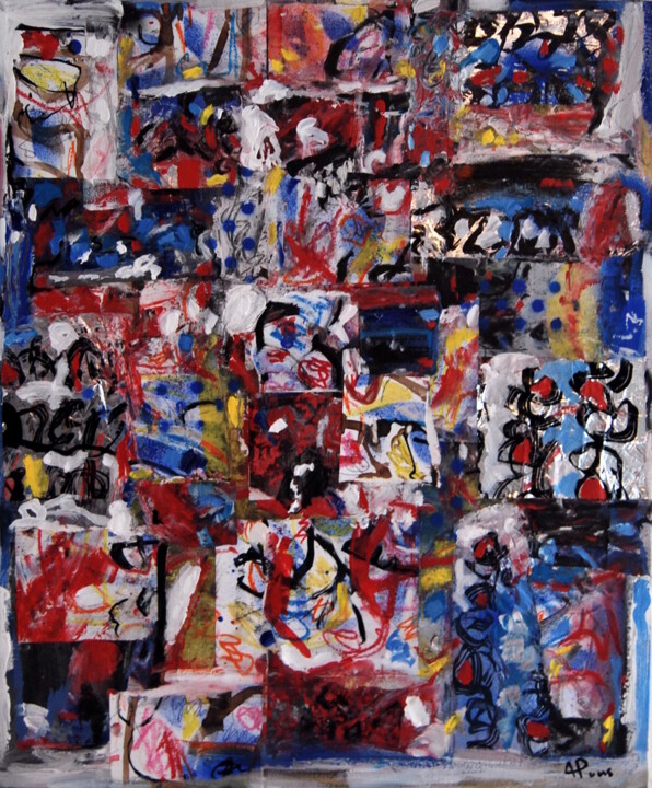 Painting titled "Improvisation du 23…" by Alexandre Pons, Original Artwork, Acrylic